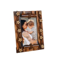 Kişiye Özel Bambu Çiçekli Fotoğraf Çerçevesi - 10x15cm