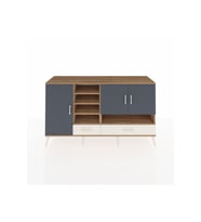 Kronos Konsol 8 Raflı 2 Çekmeceli 3 Kapaklı 176x59x99 Çam-Antrasit/Aytaşı