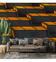 Gölgeli Geometrik Şekilli Duvar Kağıdı Baskı