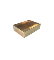 Asetat Kapaklı Karton Kutu 9x12x3 CM (25 Adet)  Gold