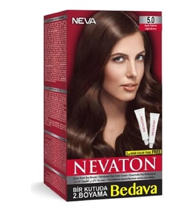 Nevaton Kalıcı Krem Saç Boyası 5.0 Açık Kahve