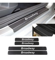 Oto 9 Broadway Karbon Kapı Eşiği Koruma Sticker (4 Adet)