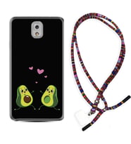 Samsung Note 3 4 5 8 9 20 Ultra 10 Lite Kılıf Boyun Asklı Rasta Silikon Aşık Avokadolar 1642