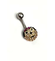 swarovski taşlı 316L anti alerjik cerrahi celik göbek piercing