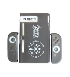 Switch Silikon Kılıf Joy-con Koruyucu Kılıf Zelda Desenli Gri
