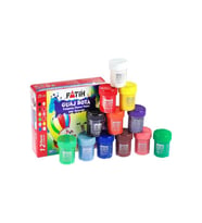 Guaj Boya 12 Renk 25 ml 1 Paket Fatih Guaj Boya Seti 12 li Su Bazlı Şişe İçerisinde Okul Resim (Çok Renkli)