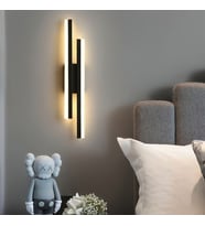 Elektrikle Çalışır, 12 Watt , 3000 Kelvin Gün Işığı Led Aplik, İç Merkan Led Duvar Armatürü -220V (Siyah)