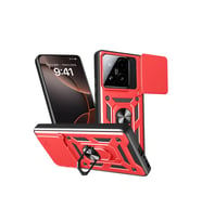 Xiaomi Mi 15t Pars Lens Yüzüklü Silikon - Kırmızı