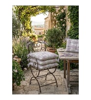 Ranforce Pamuklu Kumaş 6 Adet Bağcıklı Sandalye Minderi 45 x 45