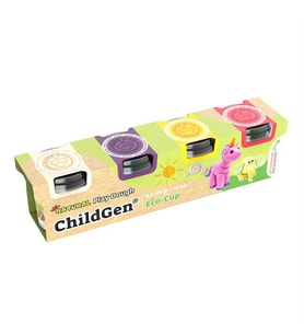 ChildGen Play Dough 4lü Oyun Hanumur 125 gr Beyaz-Pembe-Sarı-Mor