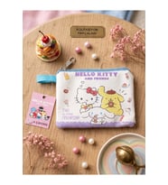 Kuromi & Hello Kitty Lisanslı Deri Para Çantası Cüzdan 10,5x8,5 cm