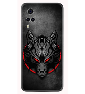 Vivo Y53s Kılıf Resimli Desenli Silikon Platinium Series Dark Wolf 1813