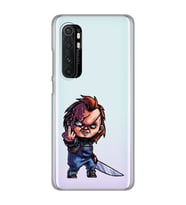 Xiaomi Mi Note 10 LITE Uyumlu Chucky Tasarımlı Şeffaf Telefon Kılıfı