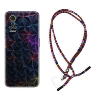 General Mobile GM 21 Pro GM 22 Pro Plus Kılıf Boyun Asklı Rasta Silikon Renkli Prizmalar 1783