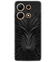 Infınix Note 30 Kılıf Resimli Desenli Baskılı Silikon Black Fox 1325