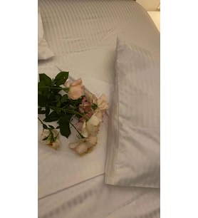 Otel Tipi 10 Adet Tek Çarşaf, Çift Kişilik Çizgili Saten 280x280 (Beyaz)