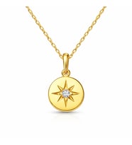 Gümüş Gold Minimal Yıldız Kadın Kolye