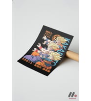 Dragon Ball Goku Gohan Goten Poster, Çerçevesiz Yüksek Kalite Duvar Afişi - Anime
