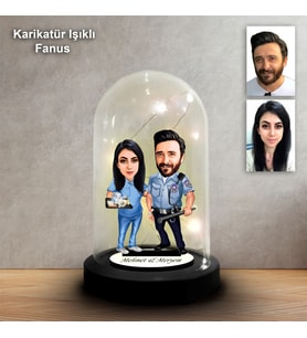 KİŞİYE ÖZEL POLİS TASARIMLI IŞIKLI KARİKATÜR FANUS BİBLO FN195