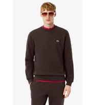 Lacoste Men's Classic Fit Şardonsuz Bisiklet Yaka Sweatshirt Kahverengi