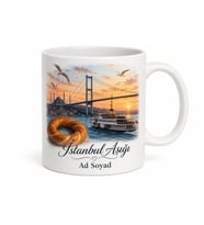 İstanbul Aşığı Boğaz Köprüsü Martı Simit Vapur Seferi Kupa Bardak Hediye