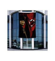 Türk Bayrağı Kalpaklı Atatürk Fotoğraflı Türkiye Bayrağı Poster Bayrak Raşel Kumal 4x6 metre ATA46