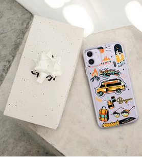 Vintage Sticker Tasarımlı Kişiye Özel Şeffaf Telefon Kılıfı (Tüm Telefon Modelleri Mevcuttur.) - Hediye Kutulu