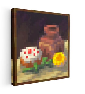 Kare Kanvas Tablo Baroque Piksel Minecraft Tablosu Ev Ofis Salon Duvar Dekoru