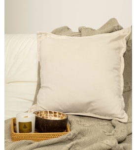 Koza Home İbiza Krem Kadife Yastık 43x43 5017
