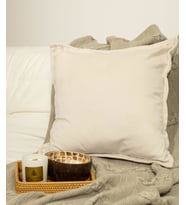 Koza Home İbiza Krem Kadife Yastık 43x43 5017