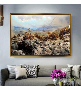 Altın Çerçeveli dekoratif tablo l2010 (Gold)