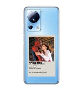 Xiaomi Mi 13 Lite Uyumlu Spider Man Minimalist Poster Desenli Şeffaf Telefon Kılıfı