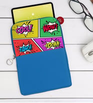 BK Gift Pop Art Tasarımlı Taşınabilir Koruyucu Tablet Kılıfı & Organizer Çanta - Mavi-2