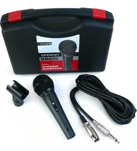 Spekon DM-630 Kablolu Dinamik El Mikrofonu - Cami Mikrofonu (Siyah)