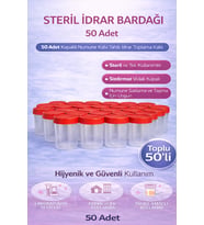 Steril İdrar Kabı Kapasiteli Numune Toplama Kabı 50 Adet