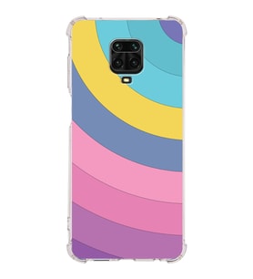 Xiaomi Redmi Note 9S Köşe Korumalı Antişok Kapak Renk Cümbüşü Tasarımlı Şeffaf Silikon Kılıf