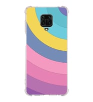 Xiaomi Redmi Note 9S Köşe Korumalı Antişok Kapak Renk Cümbüşü Tasarımlı Şeffaf Silikon Kılıf