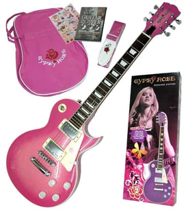 Valencia Gypsy Rose GRE2KCPK Elektro Gitar Seti (Pembe)  Strat Tipi - Simli Pembe - Amfi ve Aksesuar Dahil