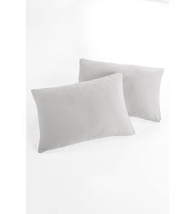 Örme %100 Pamuk Flaplı 2 Adet Yastık Kılıfı 50×70 Cm (Açık Gri)