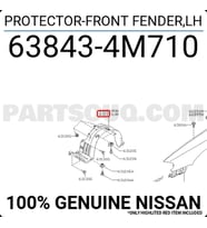 Nissan Almera Ön Çamurluk Davlumbazı Sol 2000-2002 (Oem No:  638434M710)