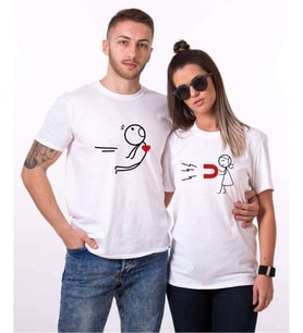 Tshirthane Mıknatıs Sevgili Kombinleri Tshirt Kombini (Tek Ürün Fiyatıdır.)