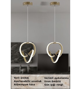 İki Adet Eskitme Sarkıt Avize, Salon ve Mutfak Dekorasyonu İçin