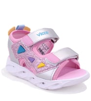 Vicco 321F24Y204 Hilda Pembe Ortopedik Günlük Işıklı Kız Çocuk Spor Sandalet