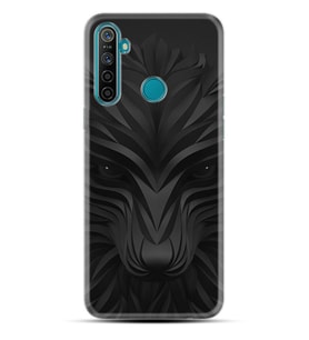 Realme 5i 5 Pro 6i 7 Pro 8 Kılıf Desemli Silikon Black Fox 1325