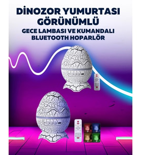 Dinazor Yumurta Gece Lambası (Çok Renkli)