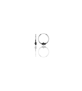 Söğütlü Silver Gümüş 12 mm mini  işlemeli halka küpe