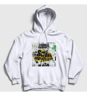 Presmono Unisex Beyaz Wall 5 Seconds Of Summer Kapüşonlu Sweatshirt 79300tt