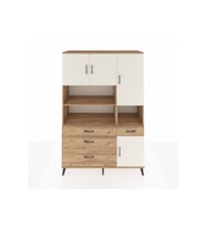 Hyperion Dolap 9 Raflı 4 Çekmeceli 4 Kapaklı 132x44x195 Çam-Aytaşı/Çam