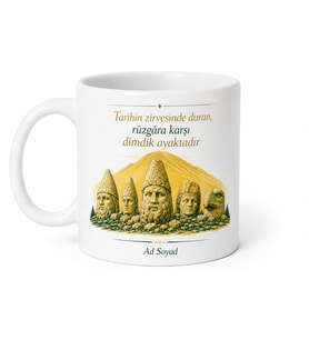 Sarı Yeşil Nemrut Dağı Kommagene Krallığı Adıyaman Taraftarına Heykel Kupa Hediye