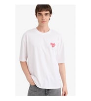 Defacto 26Y801003487 Beyaz Erkek T-Shirt F8085AX/WT34